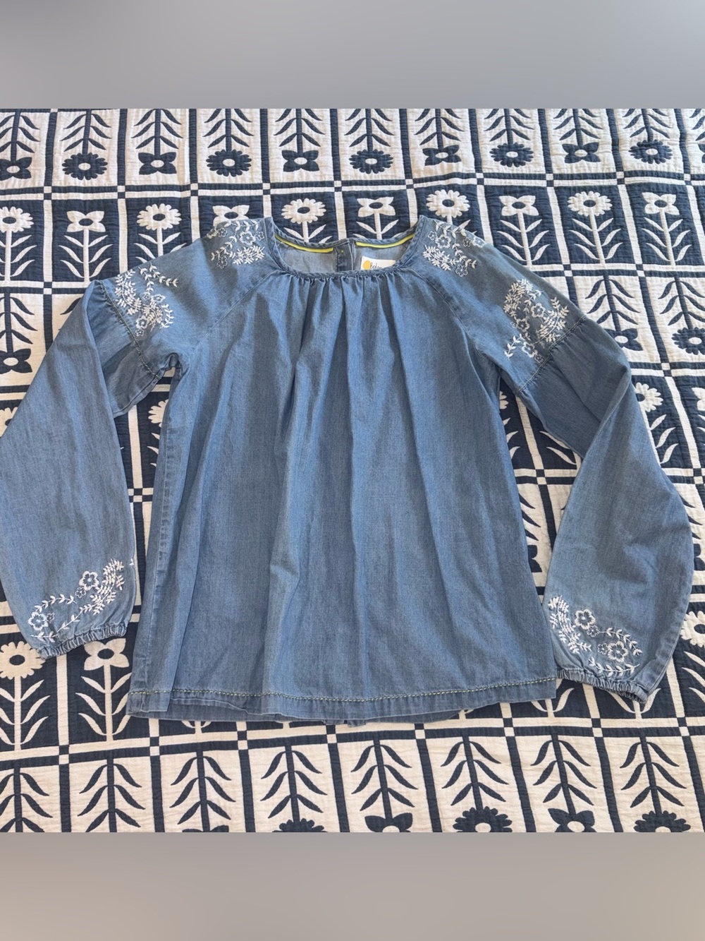 Mini Boden Chambray Top Size 13/14y